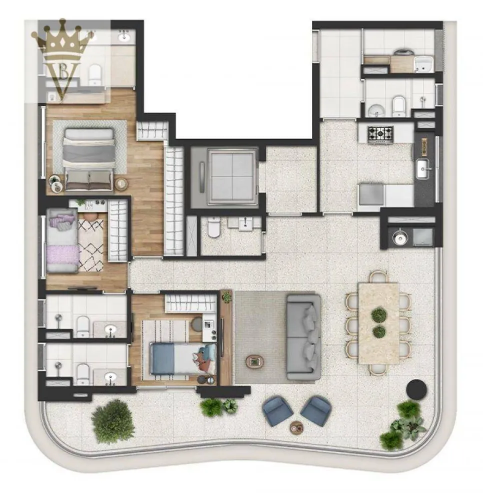 Apartamento, 3 quartos, 124 m² - Foto 2