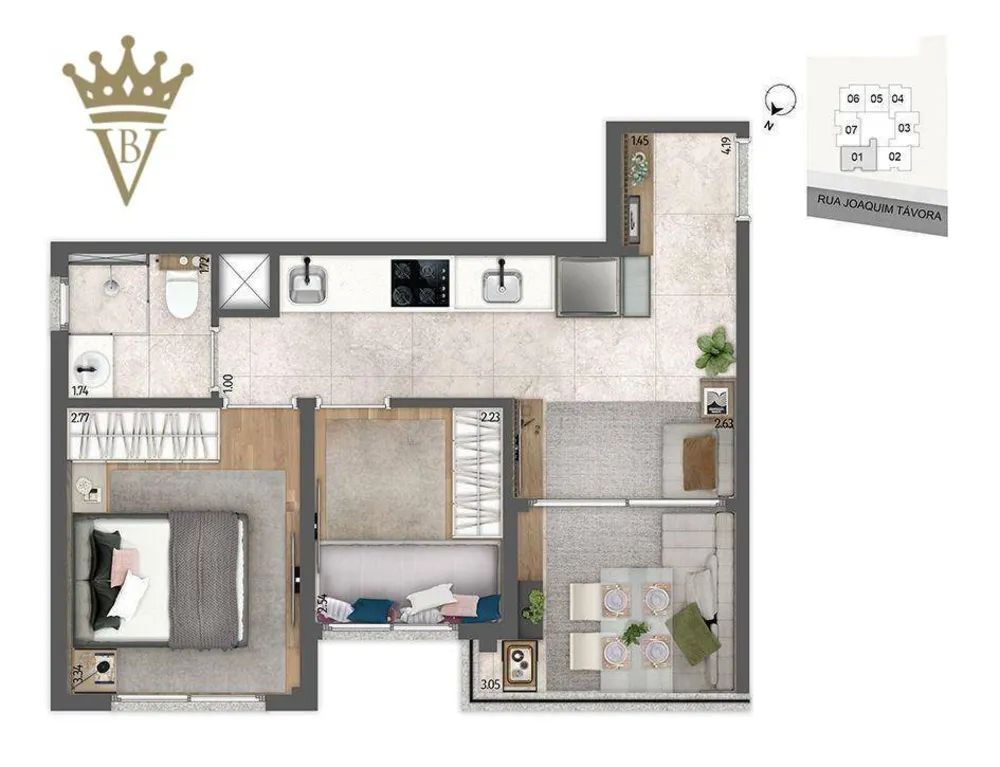 Apartamento, 2 quartos, 41 m² - Foto 4