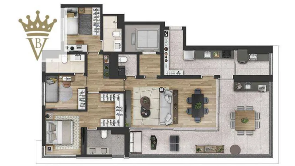 Apartamento, 3 quartos, 148 m² - Foto 3