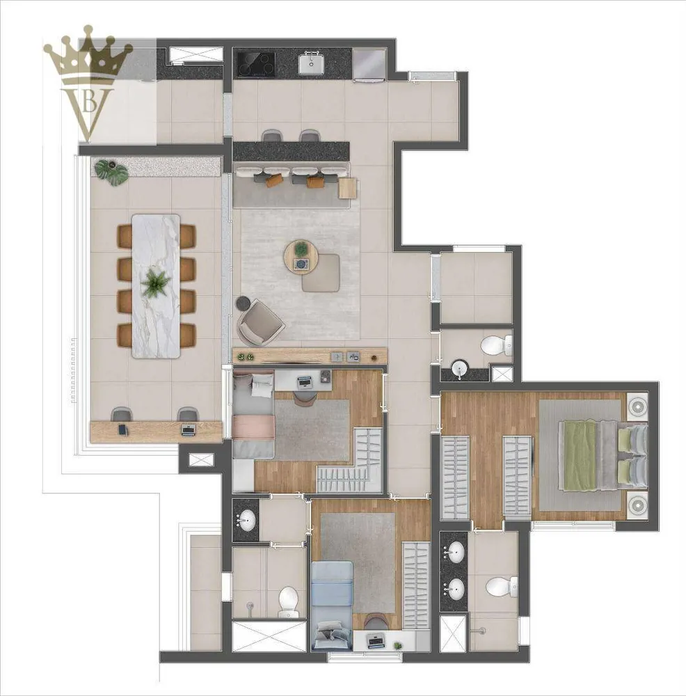 Apartamento, 3 quartos, 107 m² - Foto 6