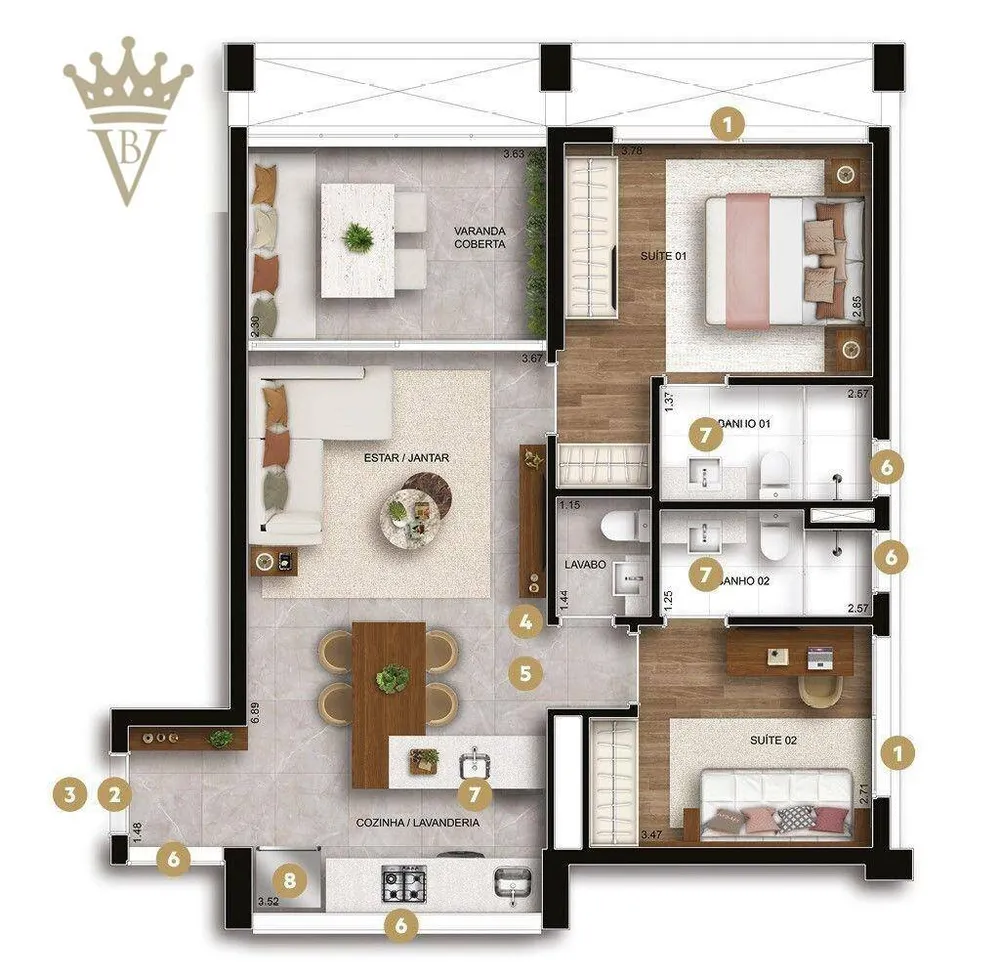 Apartamento, 2 quartos, 78 m² - Foto 12