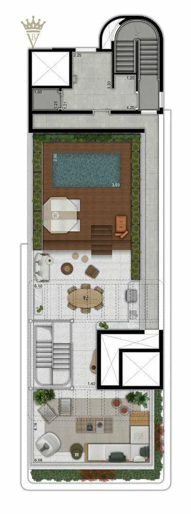 Cobertura, 3 quartos, 283 m² - Foto 12