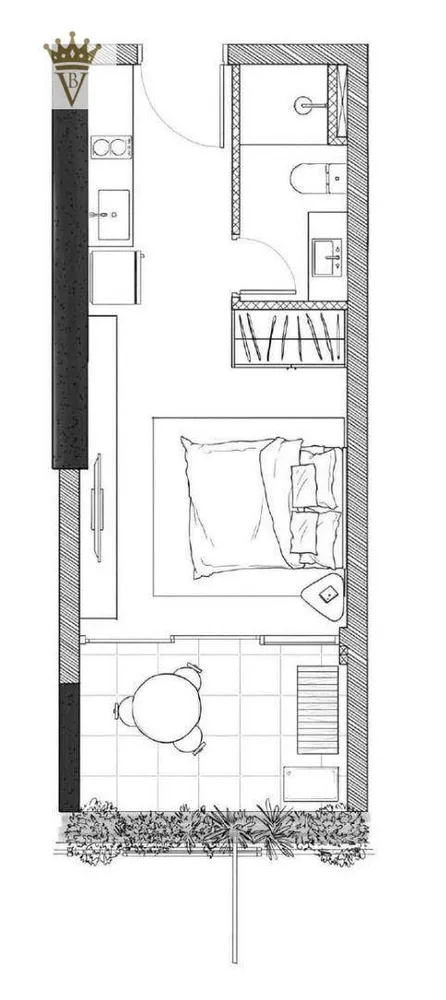 Kitnet-Studio, 25 m² - Foto 2