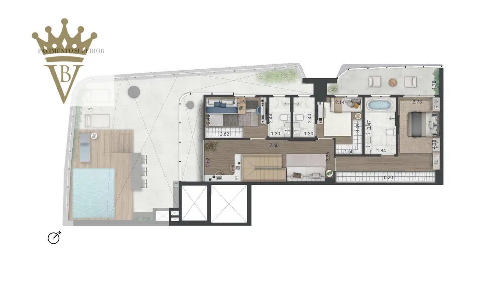 Cobertura, 3 quartos, 288 m² - Foto 3