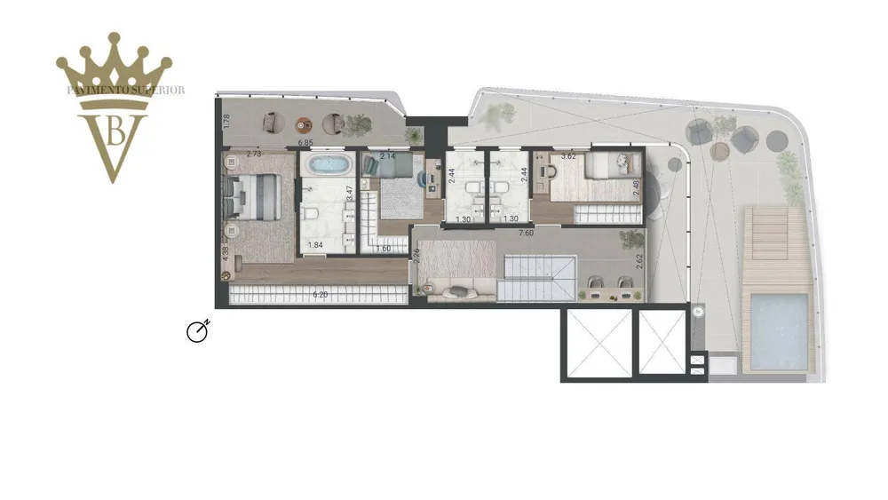 Cobertura, 3 quartos, 288 m² - Foto 5