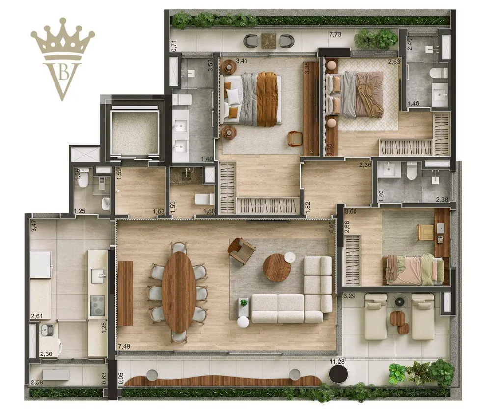 Apartamento, 3 quartos, 167 m² - Foto 5