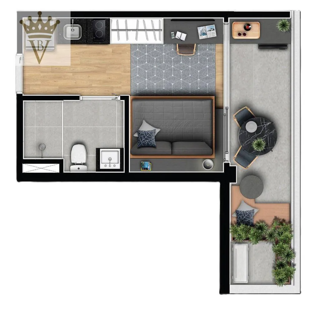 Kitnet-Studio, 26 m² - Foto 3