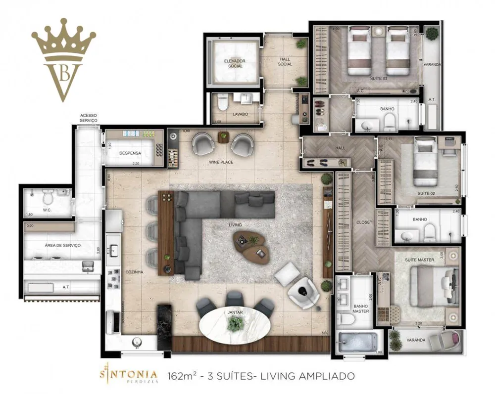 Apartamento, 4 quartos, 162 m² - Foto 4