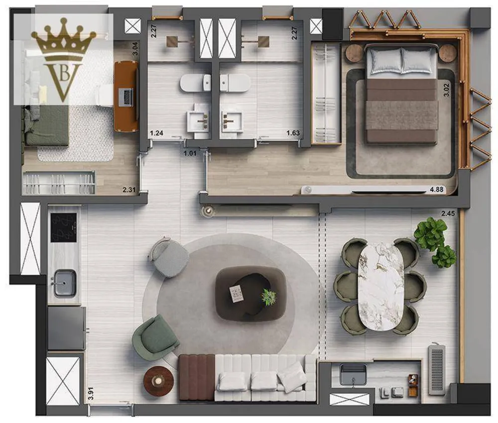 Apartamento, 2 quartos, 70 m² - Foto 12
