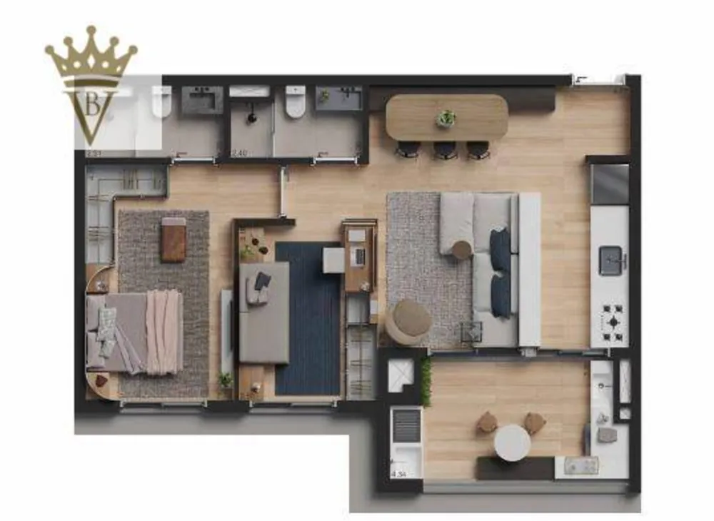 Apartamento, 2 quartos, 72 m² - Foto 8