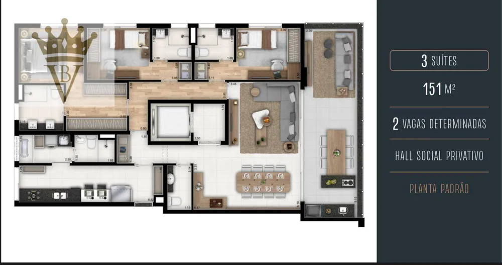 Apartamento, 3 quartos, 151 m² - Foto 4