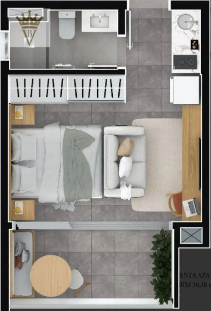 Kitnet-Studio, 27 m² - Foto 8