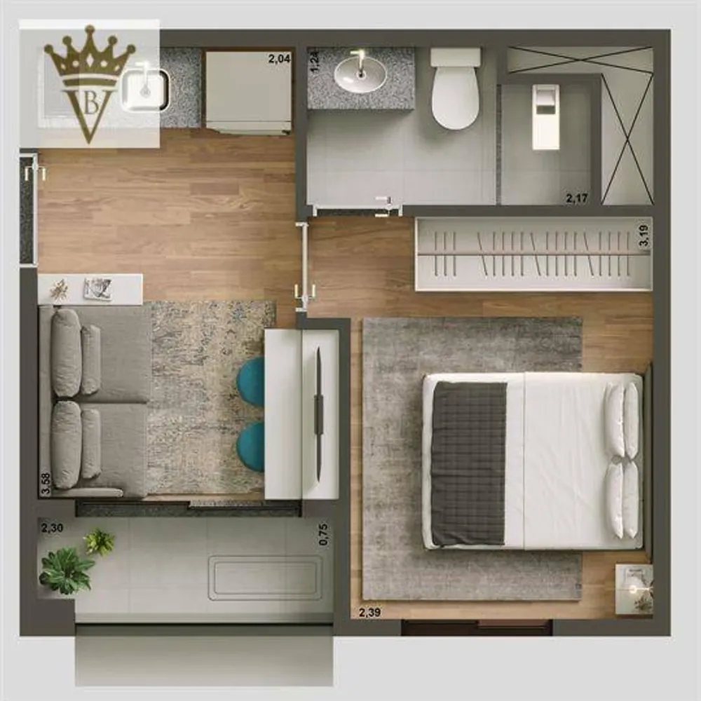 Apartamento, 1 quarto, 28 m² - Foto 4