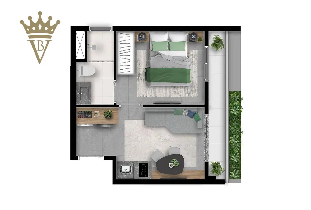Apartamento, 1 quarto, 28 m² - Foto 7