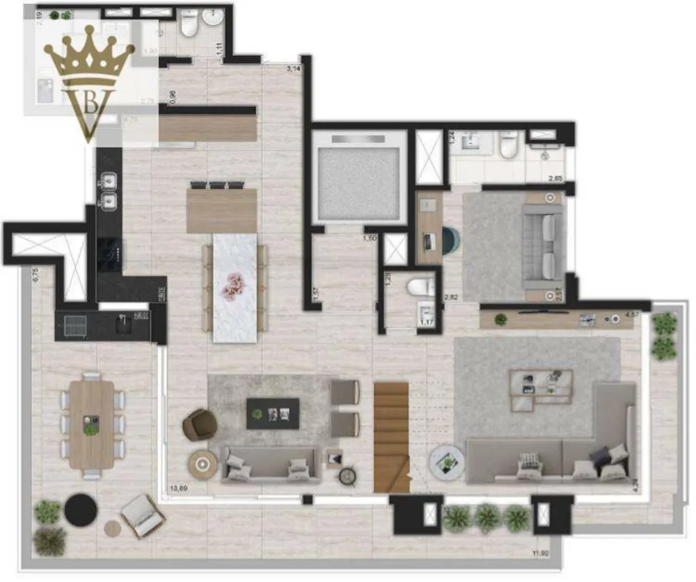 Apartamento, 3 quartos, 153 m² - Foto 2