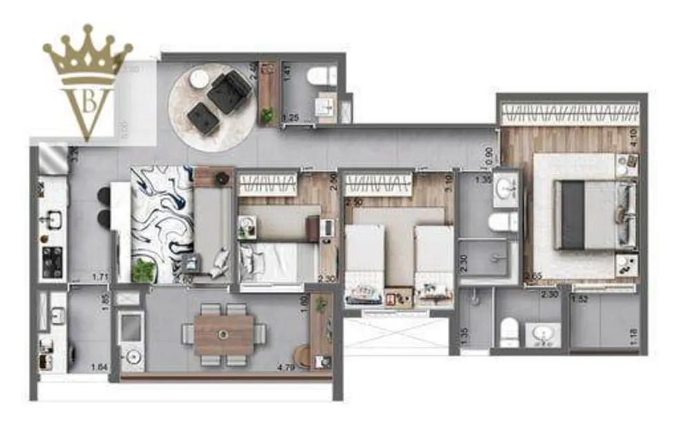 Apartamento, 3 quartos, 83 m² - Foto 3