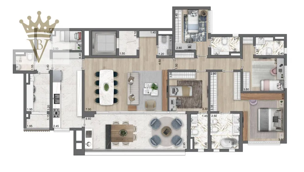 Apartamento, 4 quartos, 213 m² - Foto 10
