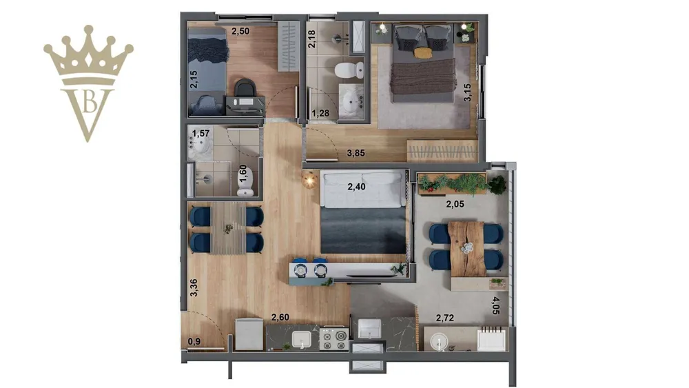 Apartamento, 2 quartos, 54 m² - Foto 12