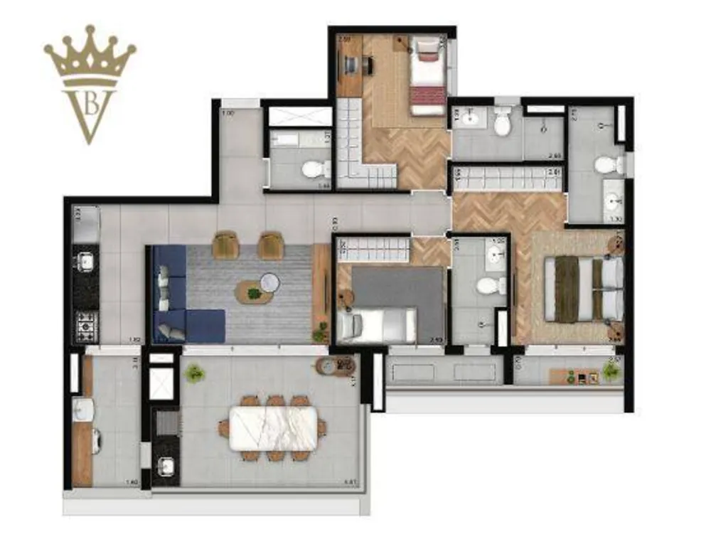 Apartamento, 3 quartos, 104 m² - Foto 9