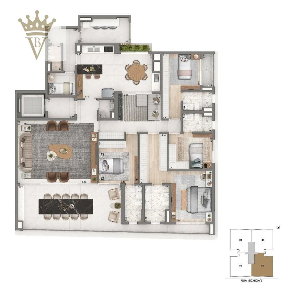 Apartamento, 4 quartos, 251 m² - Foto 12