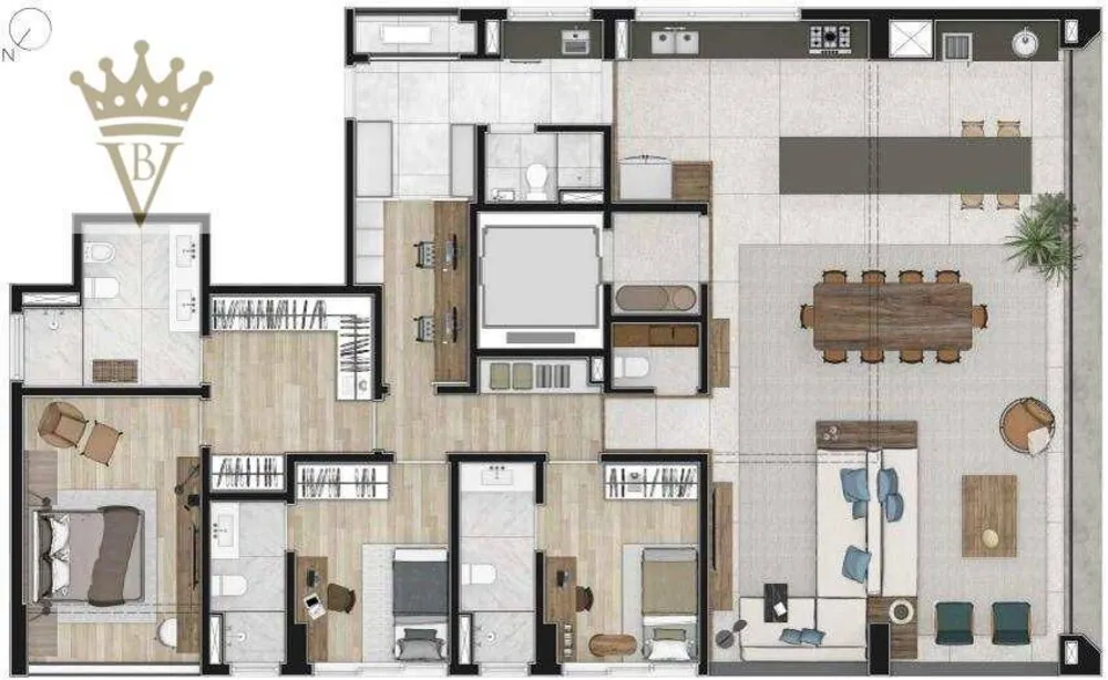 Apartamento, 3 quartos, 194 m² - Foto 8