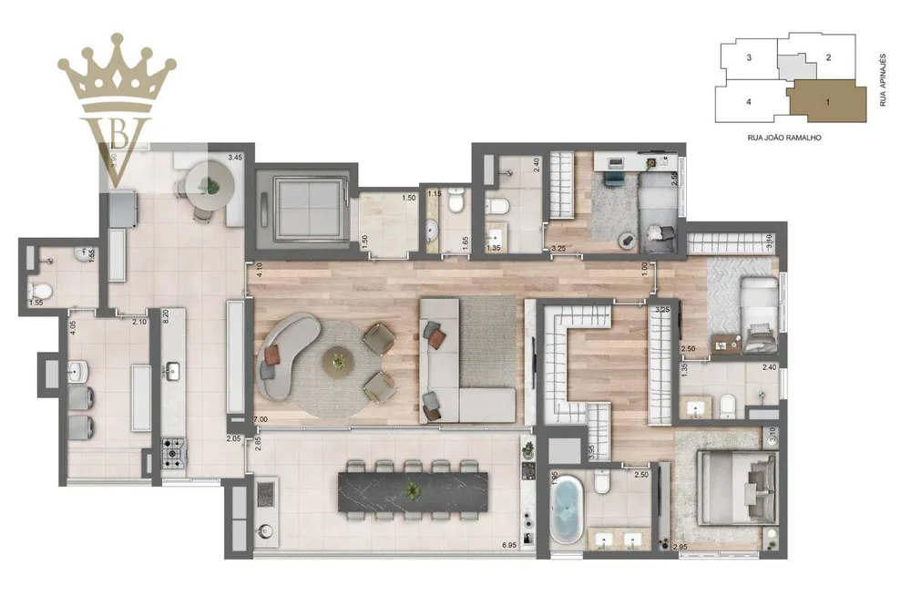 Apartamento, 3 quartos, 161 m² - Foto 4