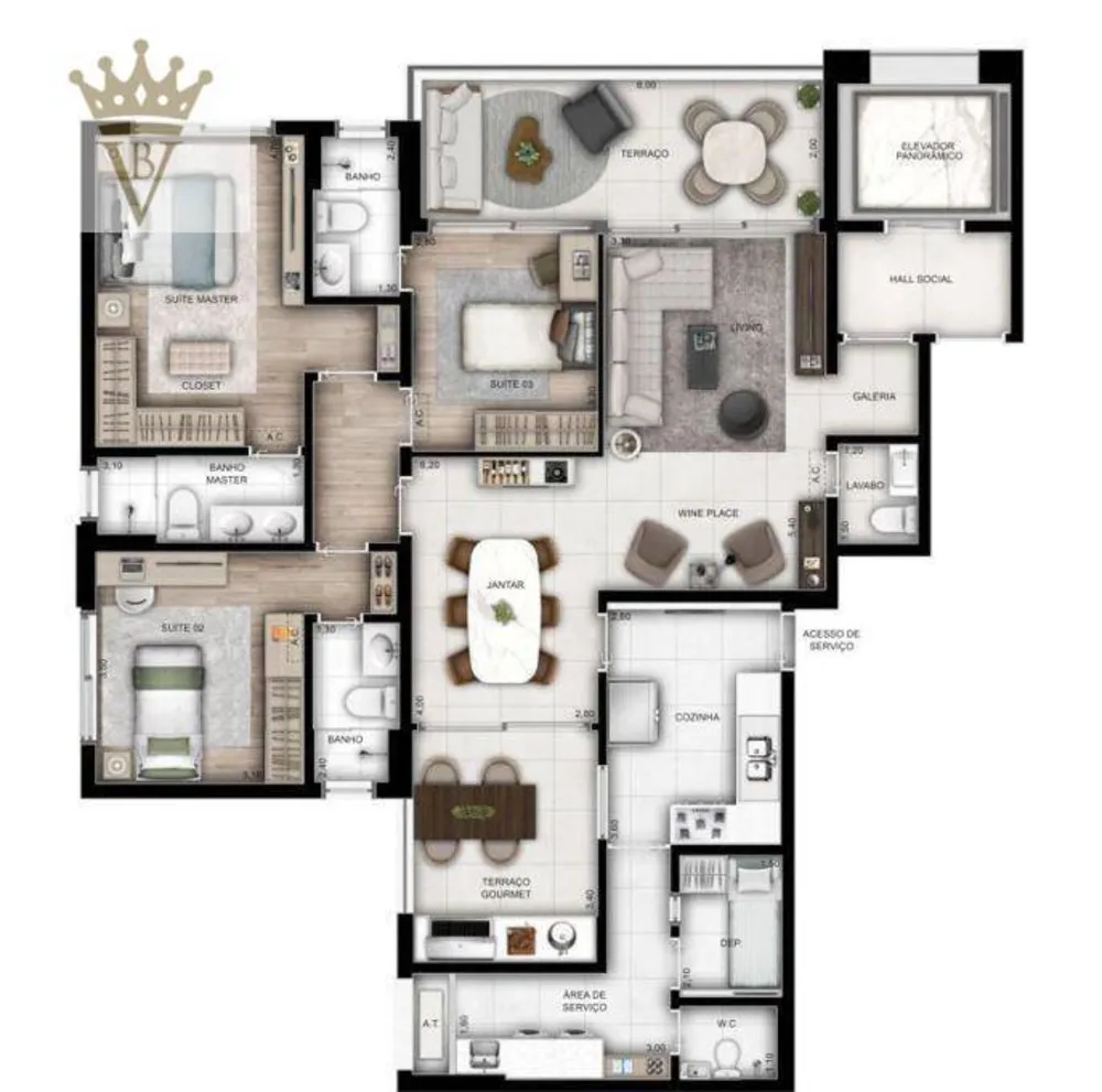 Apartamento, 2 quartos, 153 m² - Foto 4