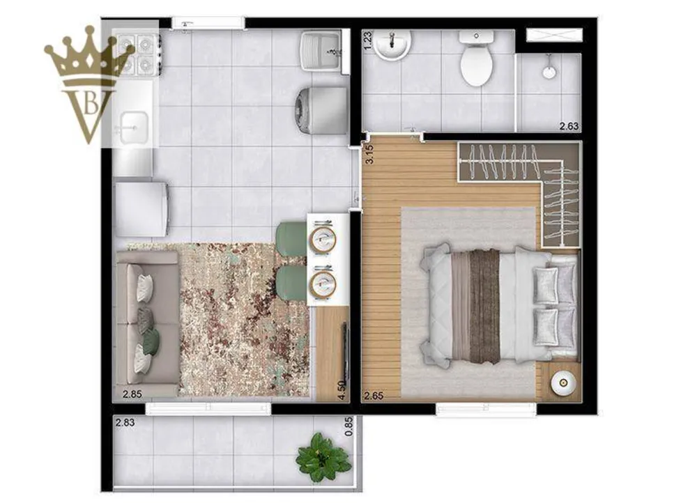 Apartamento, 1 quarto, 30 m² - Foto 8