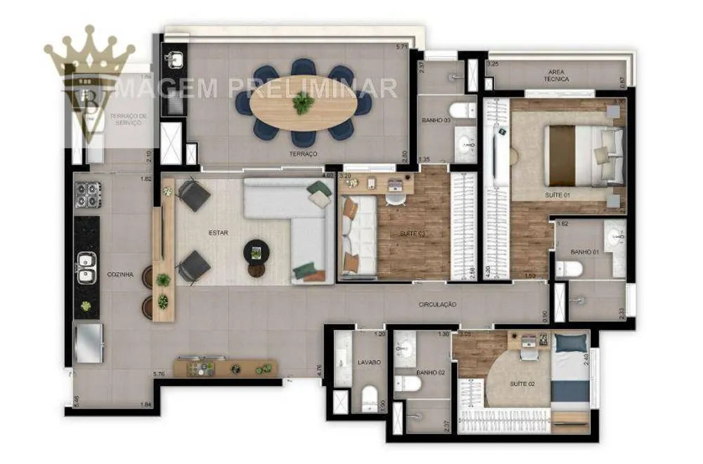 Apartamento, 3 quartos, 110 m² - Foto 12