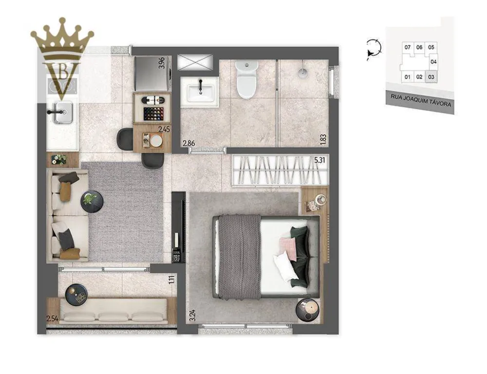 Kitnet-Studio, 29 m² - Foto 11
