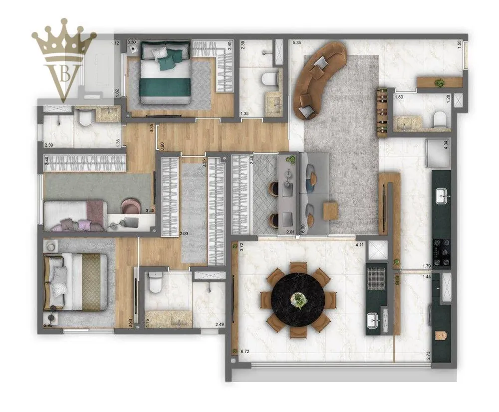 Apartamento, 3 quartos, 120 m² - Foto 12
