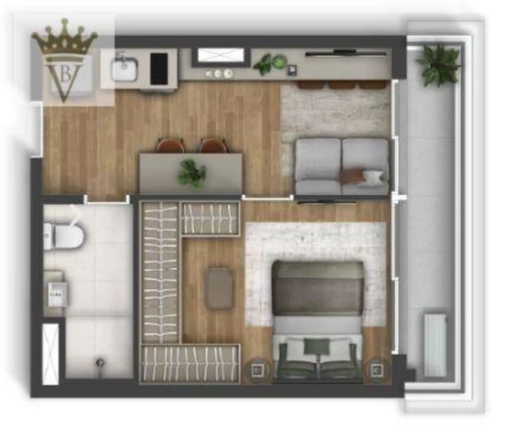 Apartamento, 1 quarto, 33 m² - Foto 12