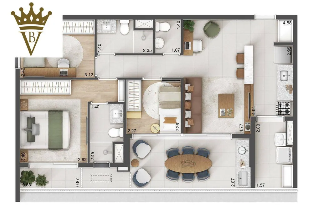 Apartamento, 3 quartos, 85 m² - Foto 5