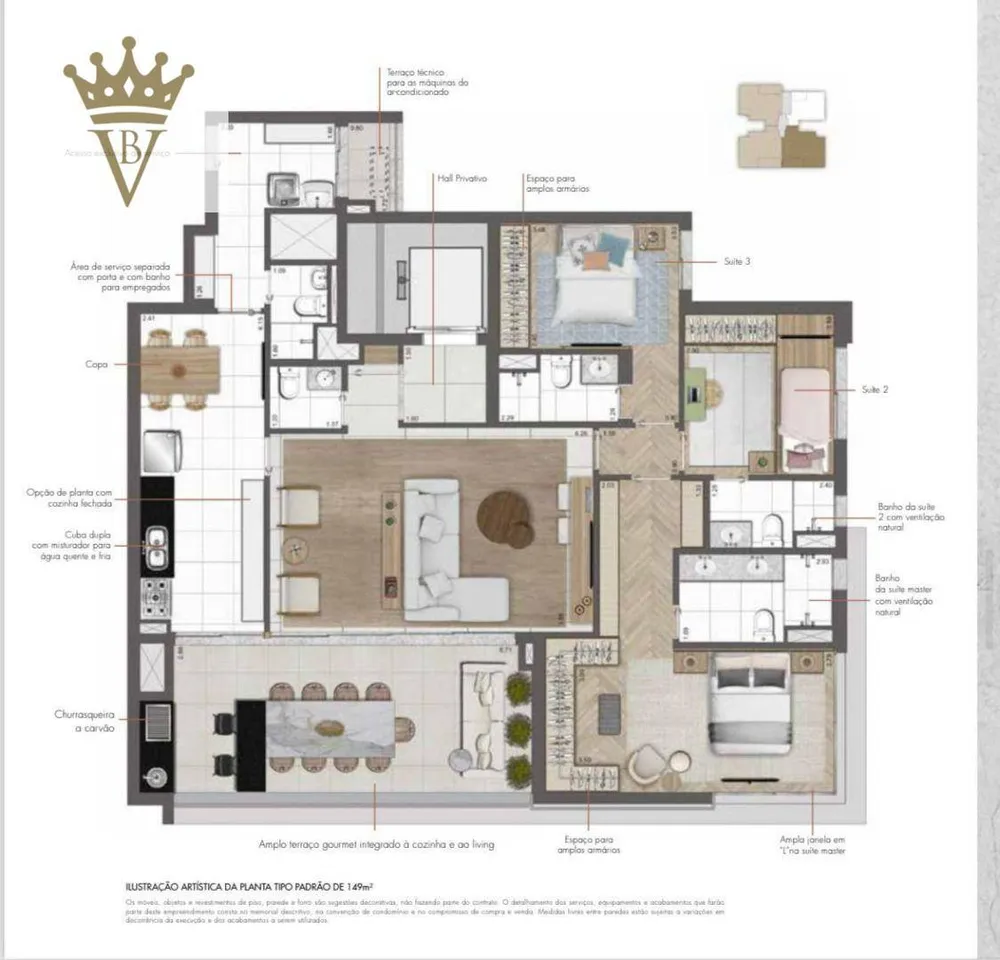 Apartamento, 3 quartos, 150 m² - Foto 4