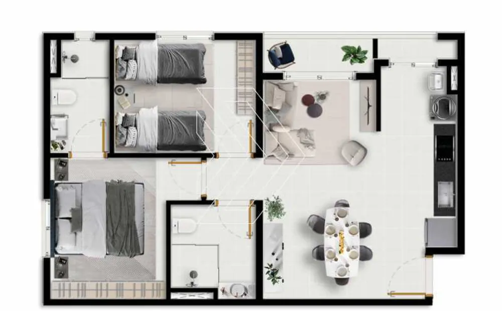 Apartamento, 2 quartos, 49 m² - Foto 5