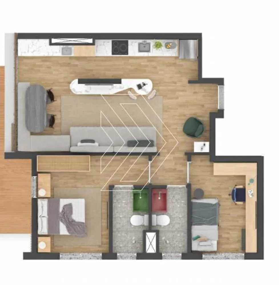 Apartamento, 2 quartos, 61 m² - Foto 1