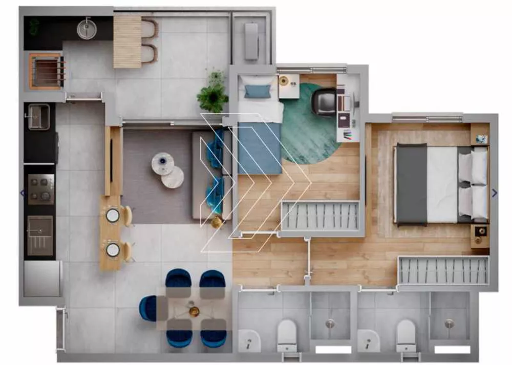 Apartamento, 2 quartos, 55 m² - Foto 2