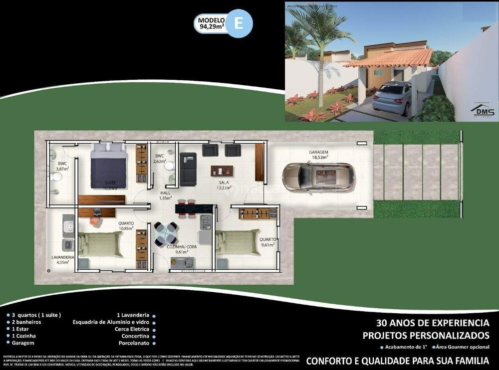 Casa à venda com 3 quartos, 72m² - Foto 4