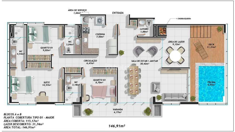 Apartamento, 3 quartos, 63 m² - Foto 9