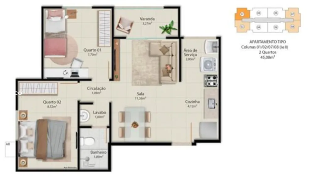 Apartamento, 2 quartos - Foto 39
