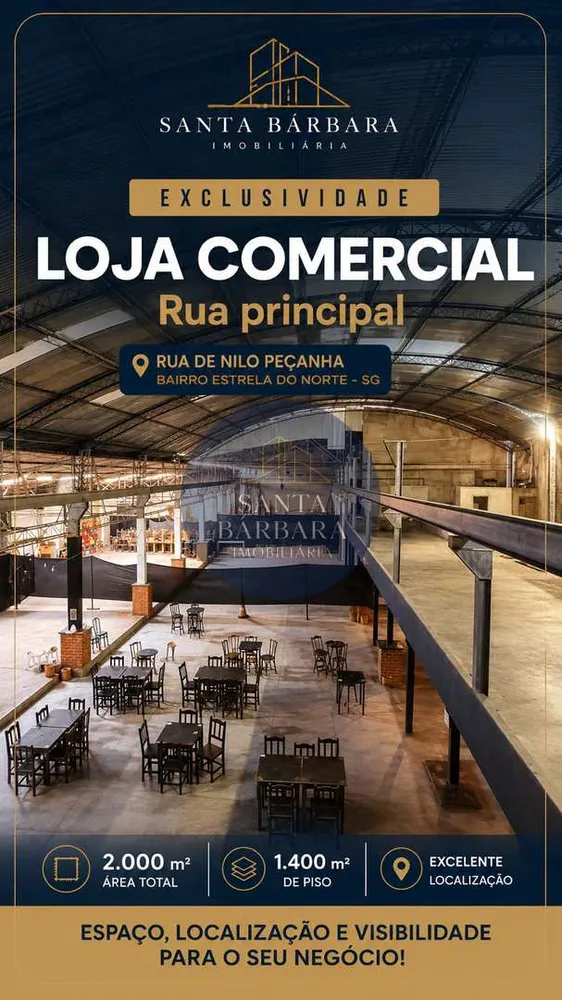 Loja-Salão, 1400 m² - Foto 1
