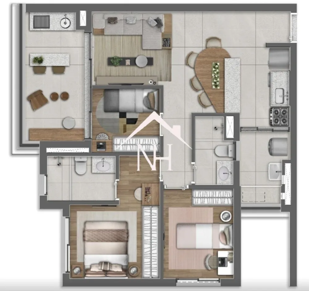 Apartamento, 3 quartos, 92 m² - Foto 3