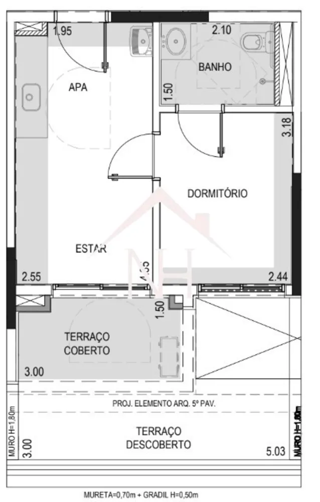 Apartamento, 1 quarto, 45 m² - Foto 11