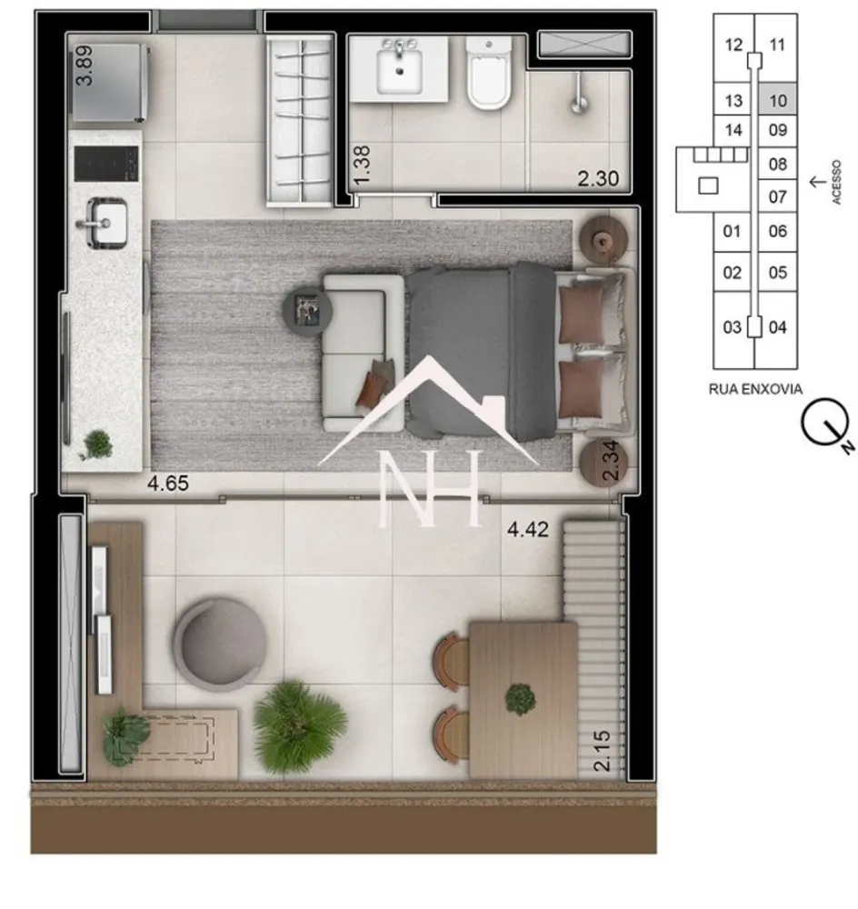 Apartamento, 1 quarto, 32 m² - Foto 12