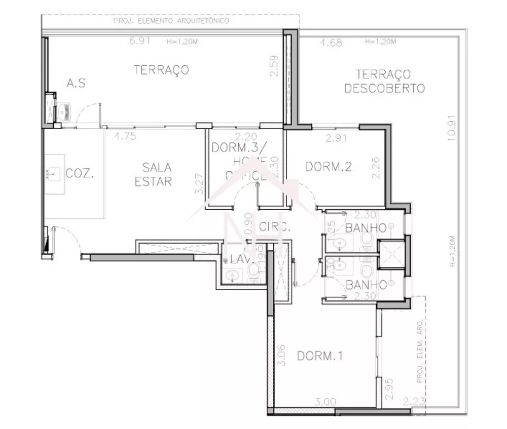 Apartamento à venda com 3 quartos, 111m² - Foto 2