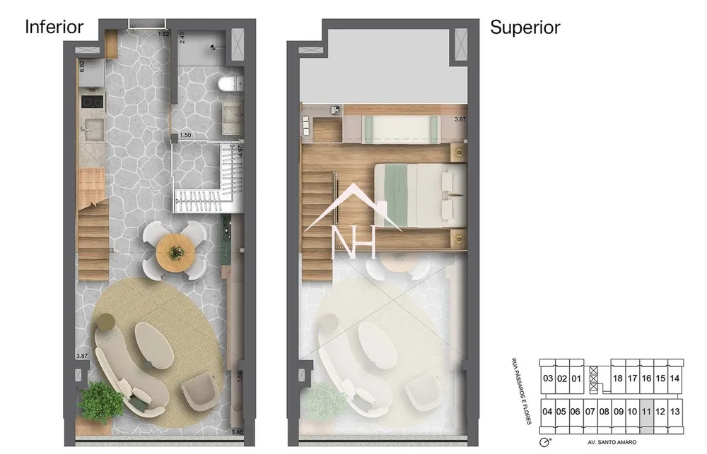 Apartamento, 1 quarto, 43 m² - Foto 2