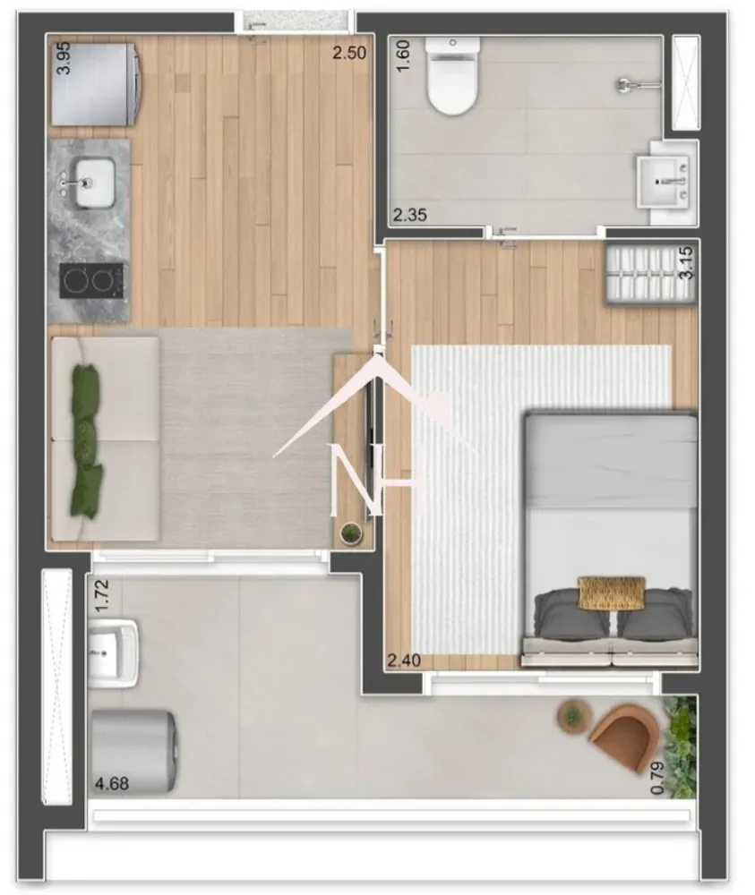 Apartamento, 1 quarto, 33 m² - Foto 11