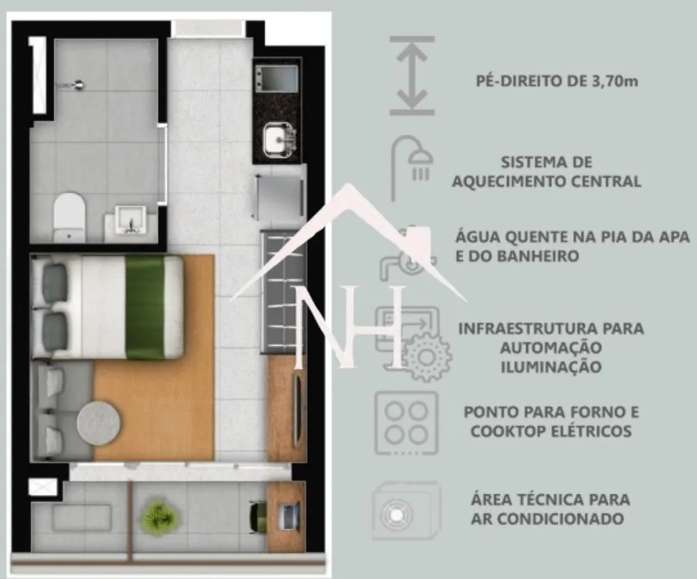 Apartamento, 1 quarto, 23 m² - Foto 12
