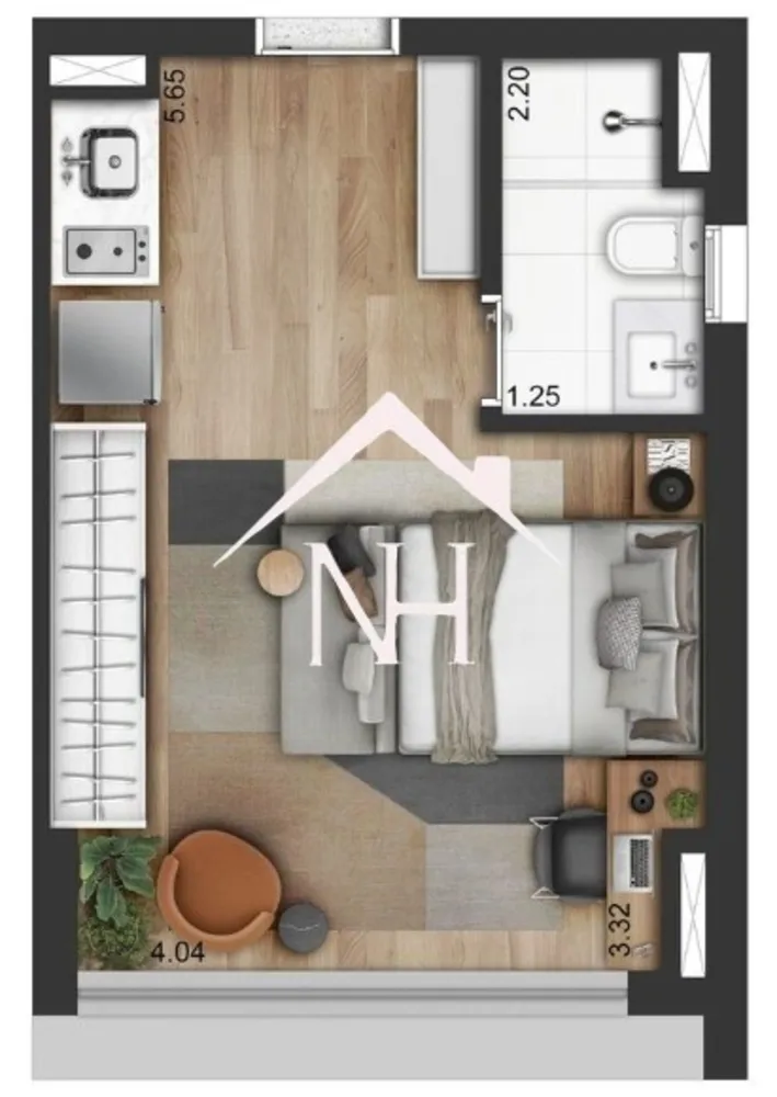 Apartamento, 1 quarto, 26 m² - Foto 8