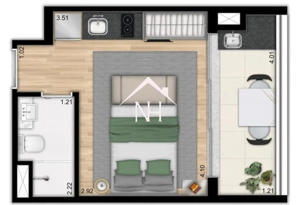 Apartamento, 1 quarto, 25 m² - Foto 7